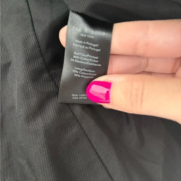 Rag & Bone Blazer Women’s Size 00 Velvet Print Lexi One Button Lined Career Glam - Picture 8 of 10